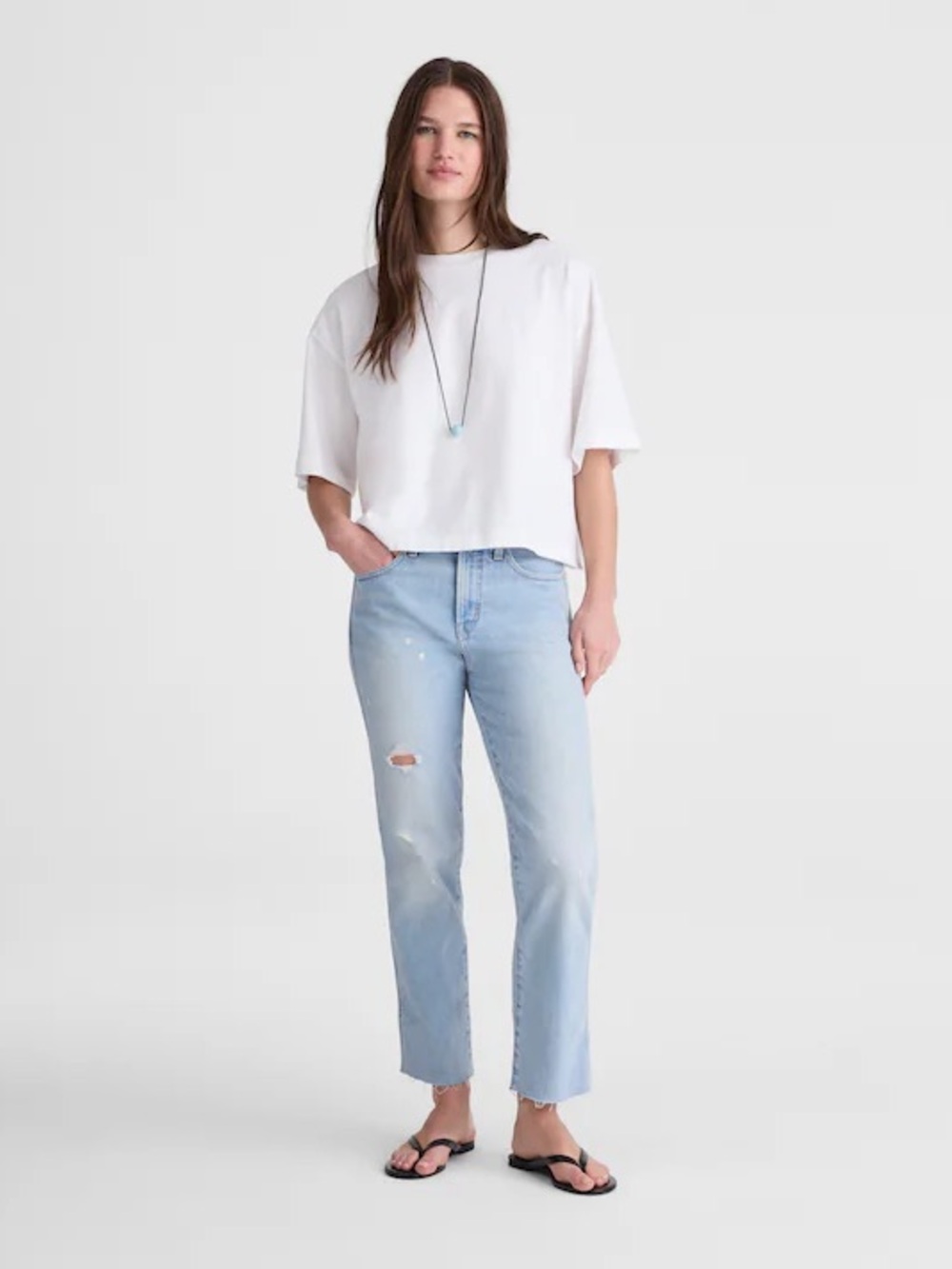 Madewell The Longline Straight Crop Jean